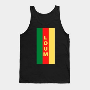 Loum City in Cameroon Flag Colors Vertical Tank Top
